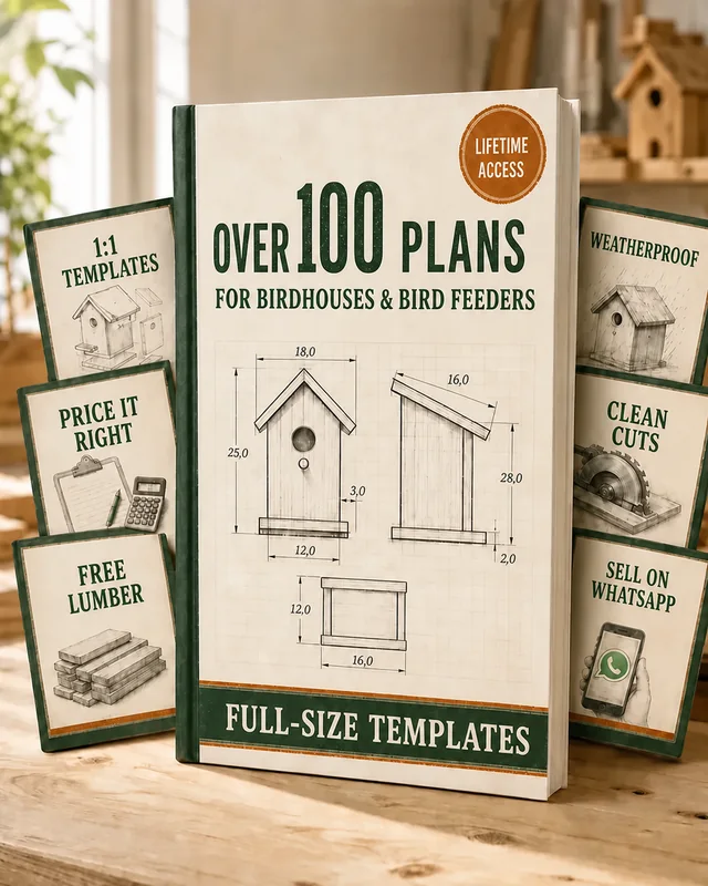 Bundle with over 100 birdhouse and bird feeder plans